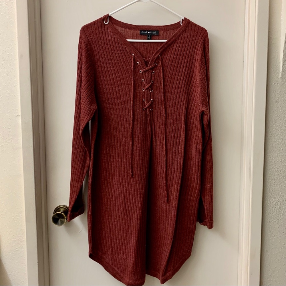 Derek Heart burgundy bodycon dress